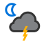 Thundery outbreaks in nearby